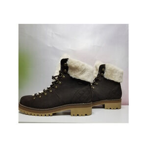Barbour Women's Holly Waterproof Leather Hiking Boot Size 8 Dark Brown NWT